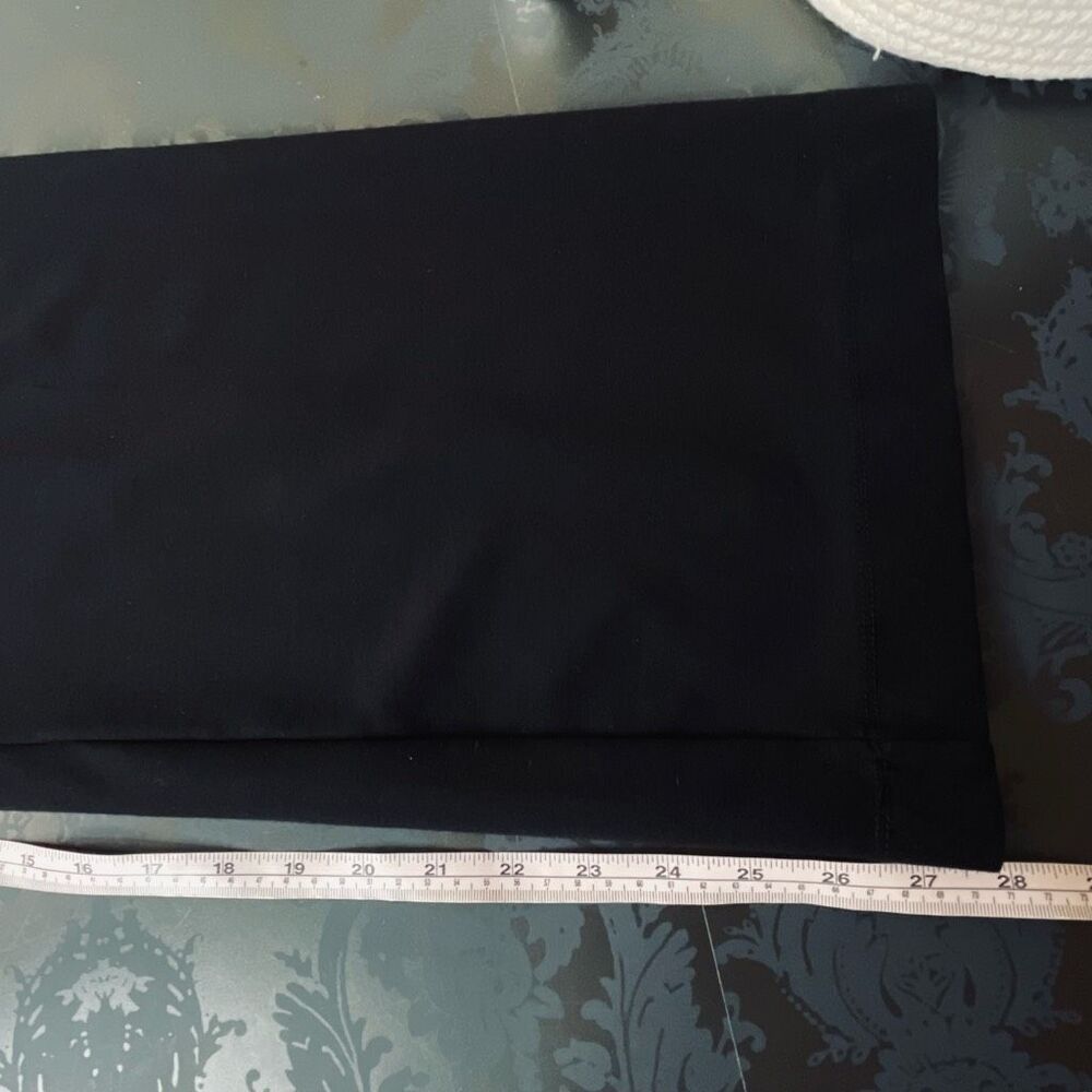 Betabrand High Waist Fold Over Tie Waist Wide Leg Dress Pants Black Size Medium - Picture 7 of 9